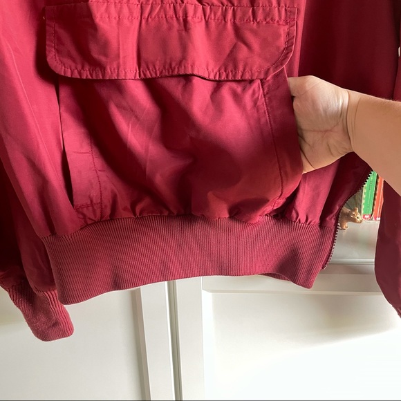 Vintage Columbia Red 1/4 Zip Windbreaker Jacket - Picture 3 of 16
